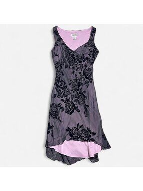2000s silk burnout velvet beaded fairy dress size 8P
